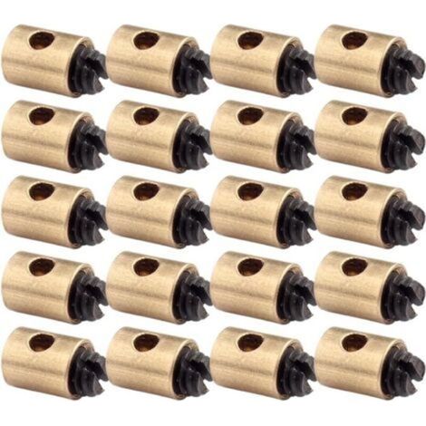 Câbles et gaines de frein vélo 20 PCS Clips de Noyau de Fil de Moto Serre-Câble de Vélo Serre-Câble de Vélo 5x6mm Câble d'Accélérateur en Laiton Adapté pour Accélérateur de Moto Scooter