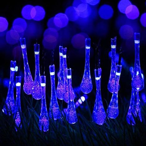 guirlande lumineuse exterieur solaire blanche led pile etanche guinguette 6.5M 30 LED 8 Modes Décorative pour Jardin Terrasse Maison Noël Pâques Fête Patio balcon On/Off Automatique (1/4)