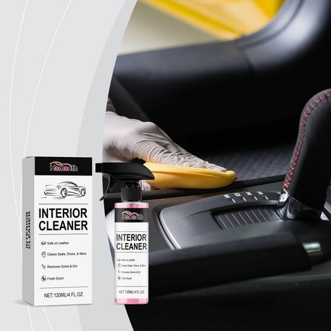 Auto-Innenraumreinigungsspray - 120 ml (zur Reinigung, Fleckenentfernung und Vorbeugung von Schmutz und Ablagerungen an den Innenverkleidungen und Sitzen des Autos) -- BIEMMEDUE (1/5)