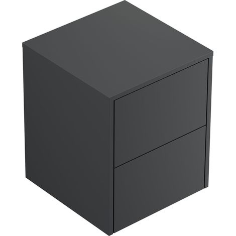 Design Nachttisch Concepto S 40cm hängend, 2 Pushauszüge Grafit (1/5)