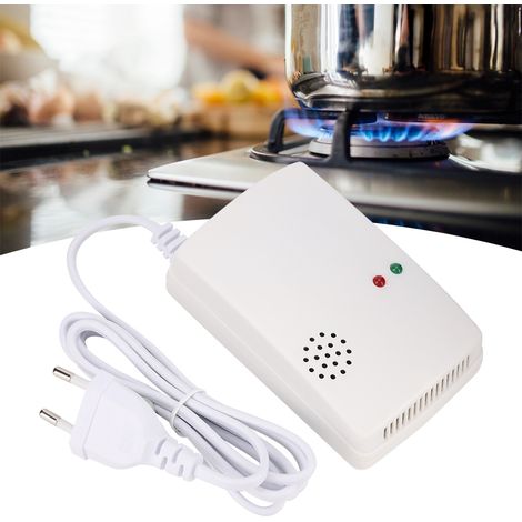 Détecteur de gaz domestique avec alarme, capteur de fuite de gaz naturel au plafond, sécurité du domicile, prise UE 220 V (1/5)