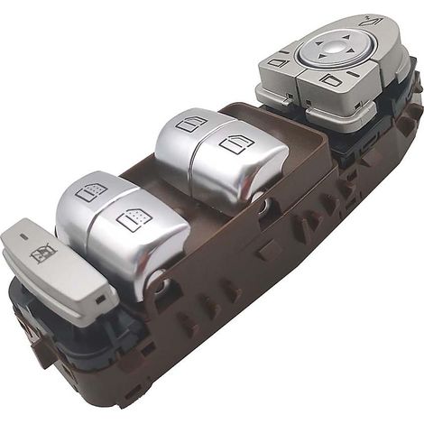 Interrupteur de lève-vitre électrique compatible avec : Benz W222 2013-2020 OE222 905 2004 (marron)