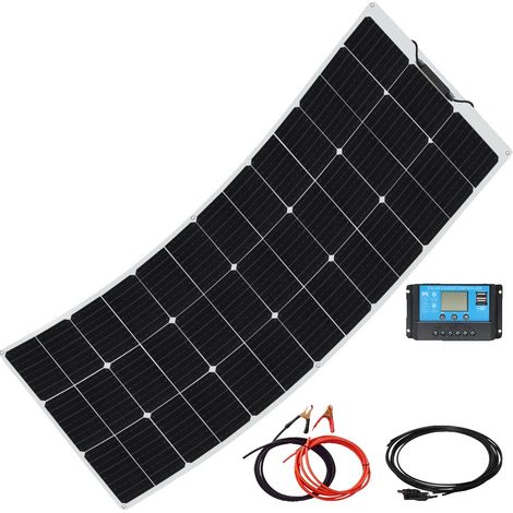 Panneau Solaire, Efficacité Monocristalline, Chargement Polyvalent, Kit solaire 12V 150W (1/2)