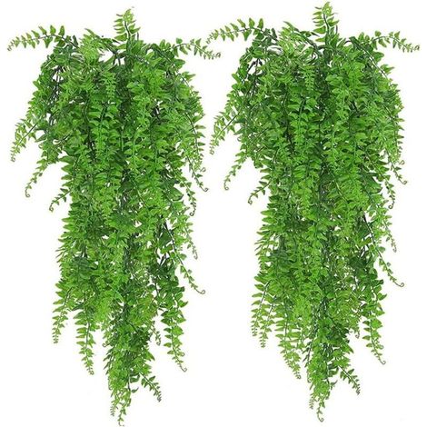 Pièces Plante Artificielle Retombante, Plantes Artificielles Suspendues, Fougère Plantes Artificielles Artificielles, Plastique (1/5)