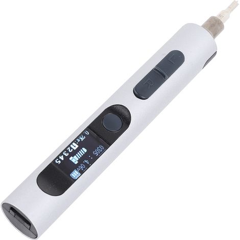 Tournevis électrique miniature précision couple réglable outil dépannage smartphone tablette 32 embouts acier ABS 280mAh argent (1/5)