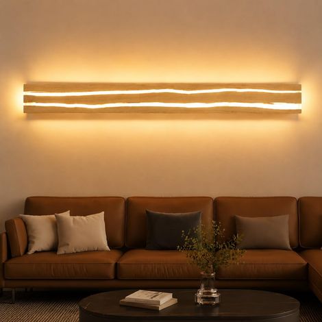 LED Wall Lamp Wooden Wall Light 16W Corridor Lamp Interior 100cm White Warm Stair Modern Living Room Design Bedroom Lighting Living Room (1/5)