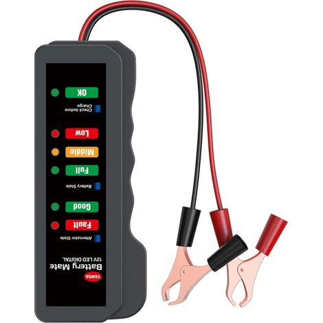 Testeur de charge de batterie Testeur de batterie prend en charge 1 2V / 24V Testeur de batterie État de l'alternateur Vérifier les outils de chargeur de la batterie de voitures(03) (1/5)