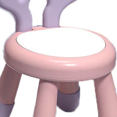 Tabourets pour enfants épais avec dispositif sonore, antidérapants, petit dossier, pour la maternelle et la maison, motif cerf rose et violet (1/4)