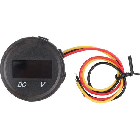 Voltímetro de panel impermeable de 0-100 V CC para coche y motocicleta (1/5)