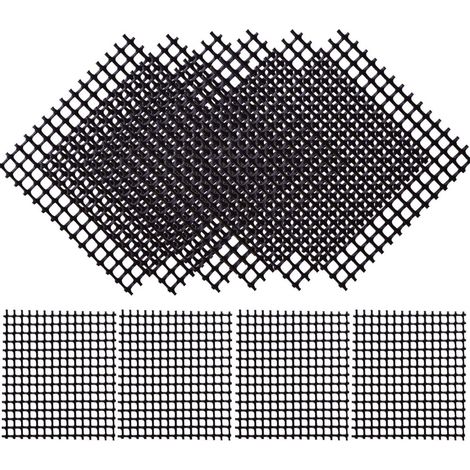 CCYKXA Set mit 50 Kunststoff-Drainagegittern, Schwarz – Quadratische Drainagegitter für Bonsai-Töpfe, Blumentöpfe oder Pflanzgefäße – 10 x 10 cm
