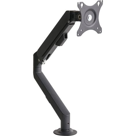 Single Monitor Arm Black Aluminium Desk-Mounted Clap-On Swivel Display Rotatable MARM (1/5)