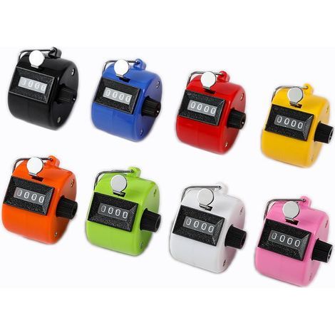 8pcs Compteur Manuel à 4 Chiffres ABS Handheld Tally Counter pour l'école d'entraîneurs d'événements Sportifs-Karteo (1/5)