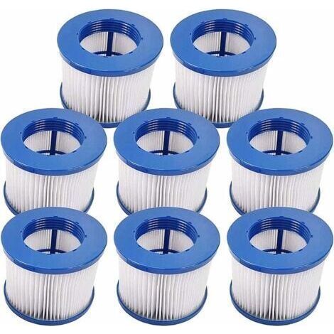 Lot de 8 Cartouches Filtre Spa Infinite a Visser,Filtre Spa A Visser,Filtre 75 x 100 mm,Filtre Spa pour Lumix Vissable,Cartouche filtrante pour Clever Spa,Filtre pour Spa FL31220(8pcs) (1/5)