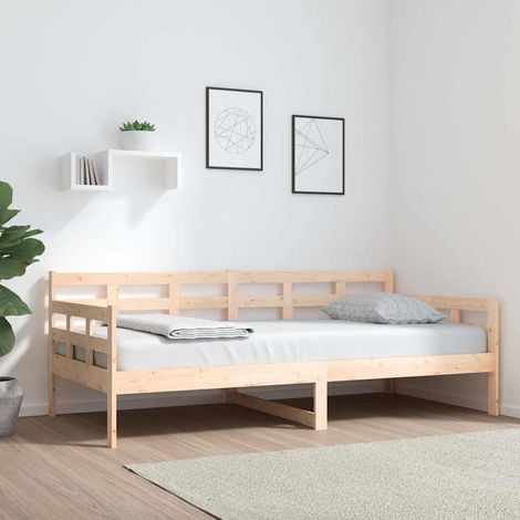 Lit de jour，Lit simple， salon， chambre à coucher Bois massif de pin 90x190 cm XZZZ590412 (1/5)