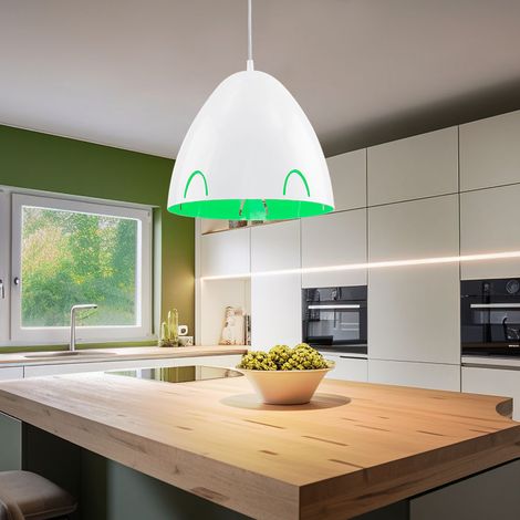 Lampada a sospensione da soffitto Lampada a sospensione da soggiorno Faretto verde bianco in un set con lampadine a LED (1/5)