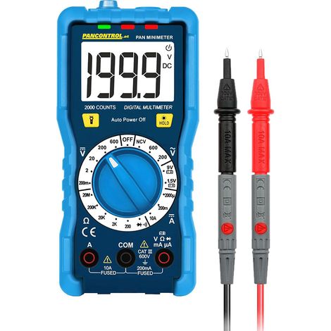 Multimetro digitale con tester di tensione senza contatto Multimetro digitale 600V CAT III PANCONTROL
