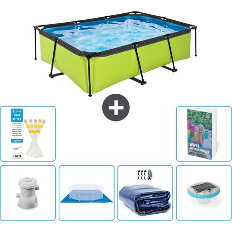 Exit Pool Rechteckig - 220x150x65 cm - 7-teilig S272