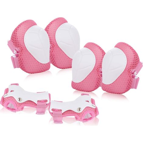 Ensemble de protections pour enfants (6 pièces) : genouillères, coudières et protège-poignets réglables, idéal pour le vélo, le roller et la trottinette. (1/5)