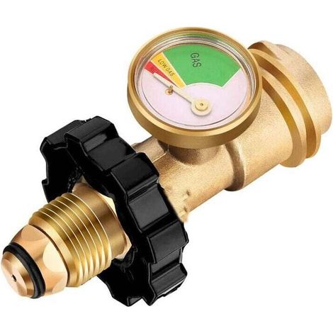Manomètre propane - Pour bouteilles de gaz - Pour appareils de chauffage en extérieur, barbecue, camping (1/5)