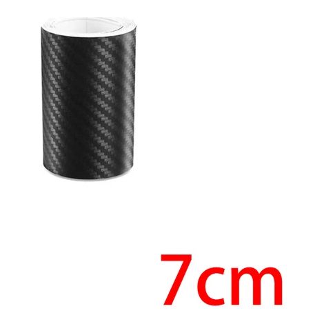 (7 cm x 7 m) Bande adhésive 3D en fibre de carbone pour voiture, à coller soi-même, pour seuil de porte, rétroviseur latéral, anti-rayures et imperméable. (1/5)