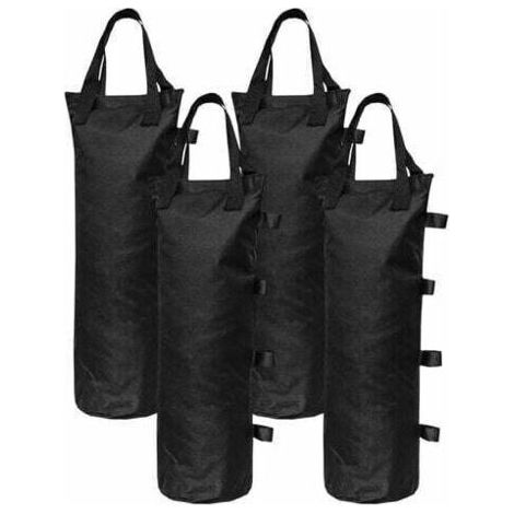 Sacs de sable, contrepoids pour pieds de tente, pare-soleil, housses pour pieds de tente, contrepoids noirs (1/4)