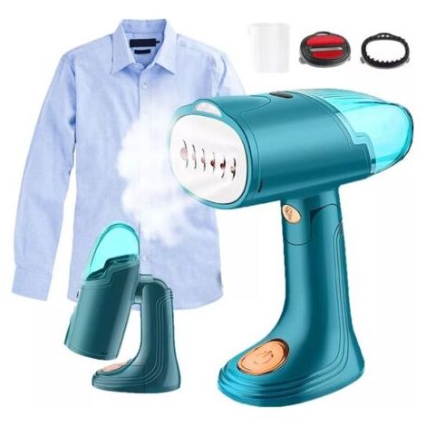 Défroisseur Vapeur ,Fer à Repasser Portable ,130ML,1500W, 10S Réchauffage Rapide, Clothes Steamer Handheld pour maison et voyage -Vert (1/5)
