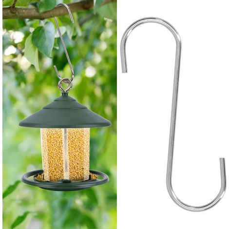 SJLERST Crochet en forme de S en acier inoxydable pour mangeoire à oiseaux, accessoire pour balcon ou cour (1/5)