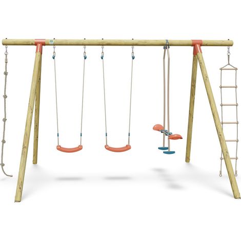 Portique bois 2,30 m Topwood NANI 2 - 6 enfants