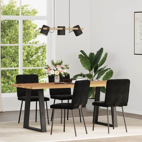 Lot de 4 Chaises à manger,Chaise de cuisine Noir Velours CFW48792 (1/5)