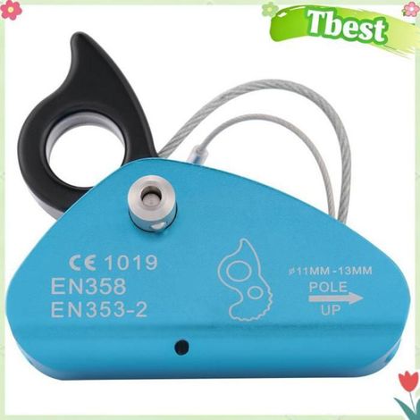 Tbest Descendeur d'escalade Mousqueton d'escalade avec freinage automatique, pince à corde, anneau de Rappel de sport outillage (1/5)