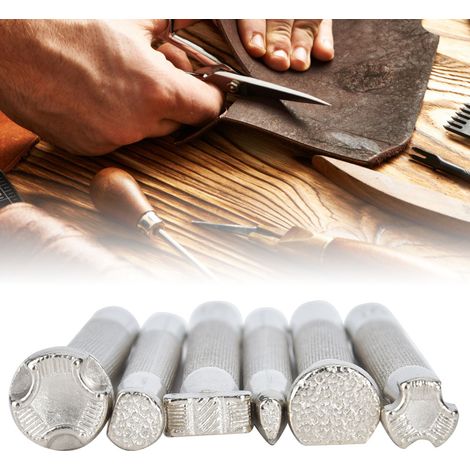 6 Outils de Sculpture sur Cuir avec Poignée Ergonomique Anti-Dérapante, Parfait pour la Création de Motifs et la Décoration Manuelle (Lot de 6) (1/4)