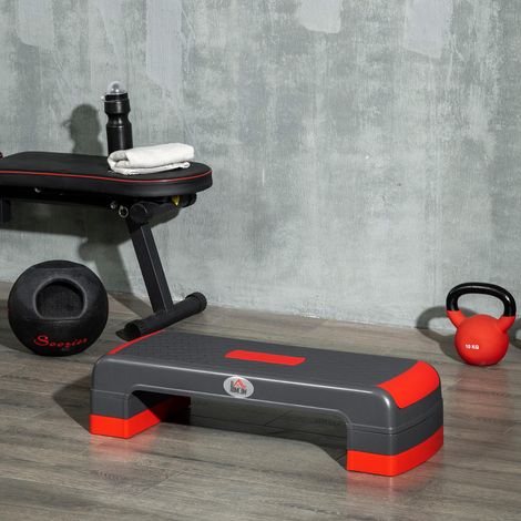 Aerobic-Stepper Höhenverstellbares Steppbrett, Fitness Heimtrainer Mit 3 Stufen (10/15/20 Cm), Indoor & Outdoor, Bis 150 Kg