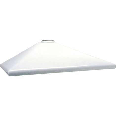 Weiße Motorhaube für Küchen mit Flügelauspuffloch - 70x42cm (1/2)