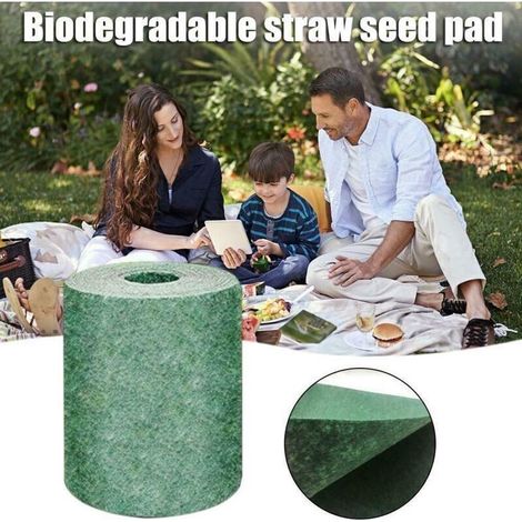 20x300Cm Tapis De Graine D Herbe Biodegradable Pelouse De Jardinage De Pique-Nique Tapis De Plantation Solution De Croissance. (1/3)