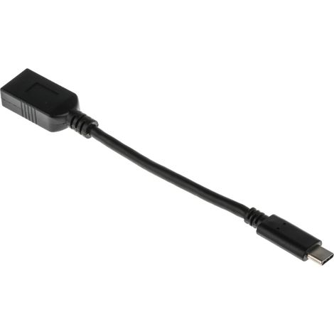 Adaptateur USB RS PRO, USB A vers USB C, Noir, 150mm ( Prix pour 1 )