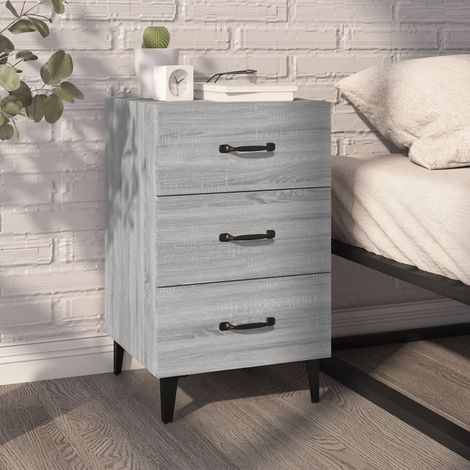 Nachttisch Grau Sonoma 40x40x66 cm Holzwerkstoff