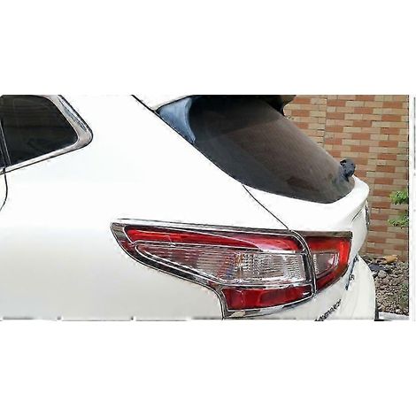 ACCESSOIRES AUTO COMPATIBLES AVEC NISSAN QASHQAI J11 2014 2015 2016 - COUVERCLE DE FEU ARRIÈRE CHROMÉ, GARNITURE, ENCADREMENT, MOULURE DE SURFACE () (1/4)