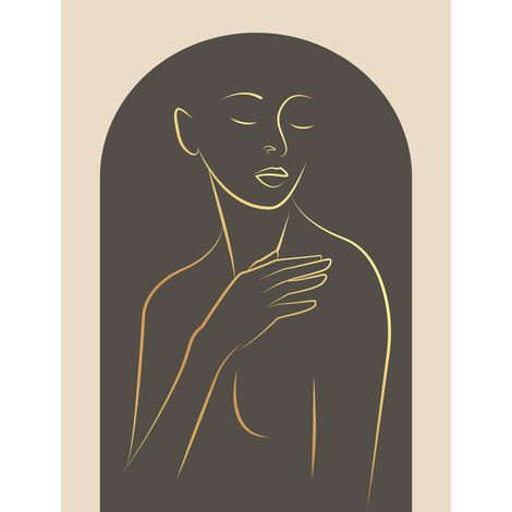 Papier peint panoramique - Femme Boho - 130 cm x 171 cm (1/2)
