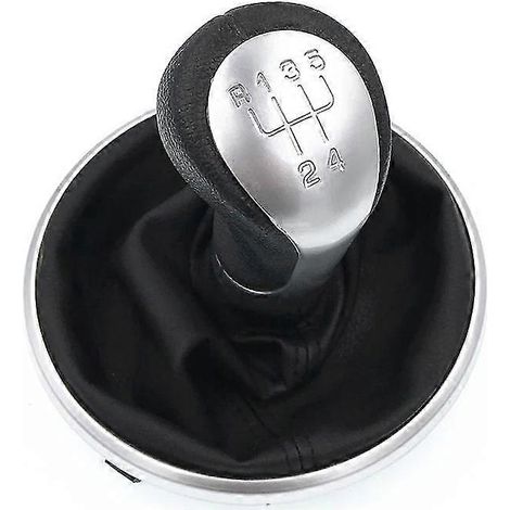 Schaltknauf aus Leder mit Ledermanschette HZTWFC-1411 für Skoda Fabia 2 MK2 2007-2010 und Roomster 2006-2010 (1/5)