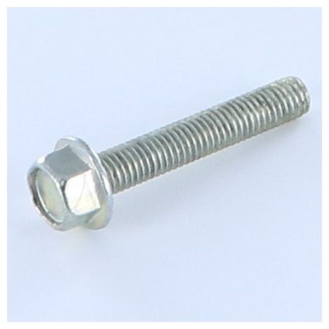 Vis métaux Tête hexagonale TH M8X35 Acier zingué Embase collerette crantée-1 pièce