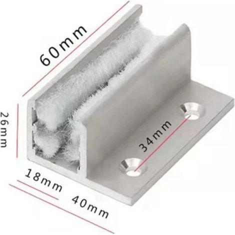 2 guide a pavimento per porte scorrevoli in vetro, accessori per sistemi di porte scorrevoli, guida a pavimento regolabile per porte e armadi.