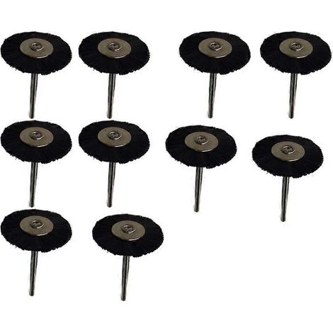 Ensemble de 10 brosses à meules en nylon pour le dérouillage et le polissage, avec disques abrasifs pour meuleuses et outils rotatifs. (1/3)