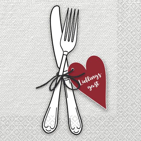 Lot de 16 serviettes « Lieblingsinvité » - 33 x 33 cm - Grandes serviettes en papier avec inscription en allemand pour fêtes et dîners - Décoration de table