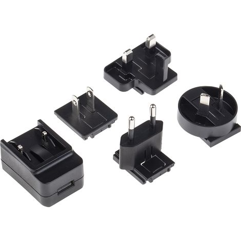 Rs Pro – Adaptateur électrique USB Type A 5V c.c. 1A 5W – Fiche Australie, Royaume-Uni, US – Pour appareils compatibles