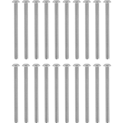 50 vis à tête cylindrique creuse en acier galvanisé M4 pour instruments et appareils électroniques classifiés 2802-0004-0055 (1/5)