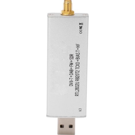Funkempfänger RTL SDR R820T2 RTL2832U 1PPM TCXO SMA 500kHz‐1766MHz für Signalempfang (1/5)