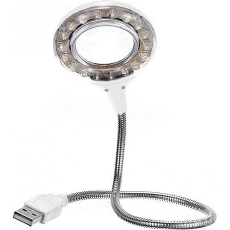 Lampe de Table LED Portable pliable, prise USB, lumière douce de bureau, économie d'énergie, Protection des yeux loin Blanc (1/5)