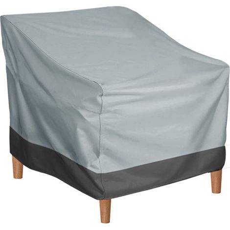 TOIVIZE-Housse de chaise de jardin Oxford résistante à l'eau avec revêtement argenté - Protection extérieure universelle (80x85x91.5cm) (1/4)