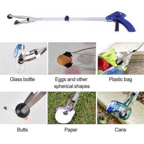 Pince De Ramassage - Manche Long 90 Cm - Plieable - Pour Déchets Extérieurs Jardins Parcs - 1 Pièce (1/4)