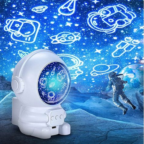 Projecteur Galaxie Astronaute pour Chambre, Projecteur d'Étoiles, Veilleuse LED Nébuleuse Spatiale avec Musique (1/5)